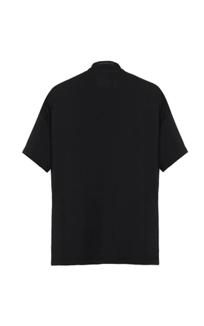 Shop Christopher Kane Marilyn Printed Cotton-jersey T-shirt In Black