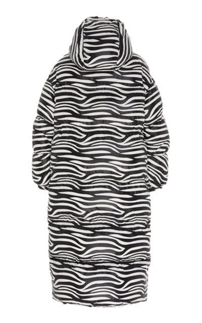 Shop Moncler Genius 0 Moncler Richard Quinn Zebra-print Tippi Quilted Shell In Animal