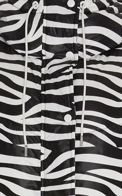 Shop Moncler Genius 0 Moncler Richard Quinn Zebra-print Tippi Quilted Shell In Animal