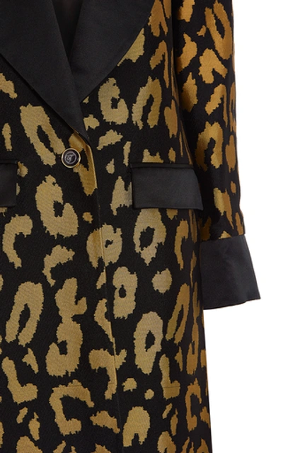 Shop Temperley London Josie Animal Print Silk-blend Coat