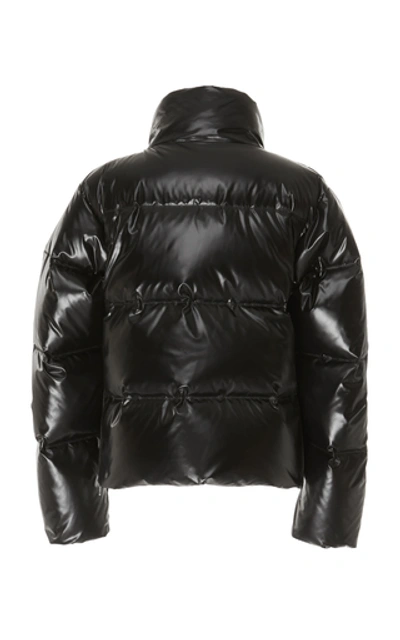 Shop Maison Margiela Coated Nylon Puffer Jacket In Black