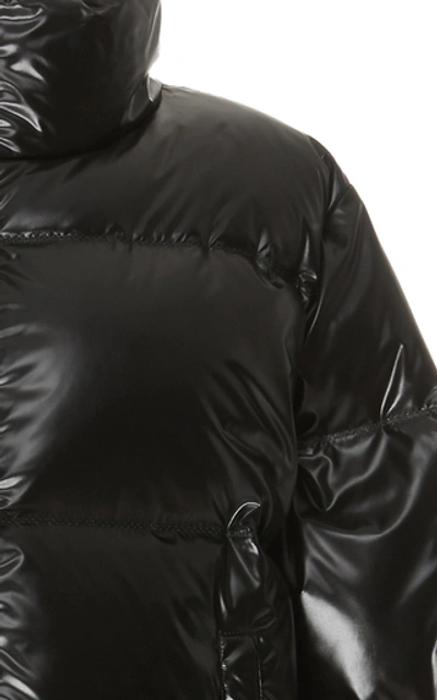 Shop Maison Margiela Coated Nylon Puffer Jacket In Black