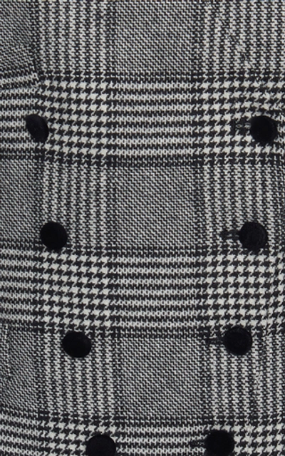 Shop Dolce & Gabbana Checked Double-breasted Wool Vest In Grey