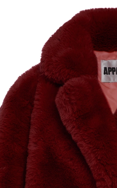 Shop Apparis Manon Faux-fur Coat In Red