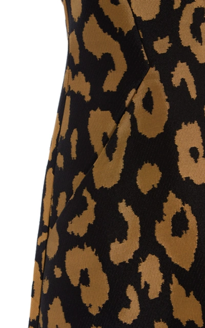 Shop Temperley London Josie Halter Cotton-blend Midi Dress In Animal