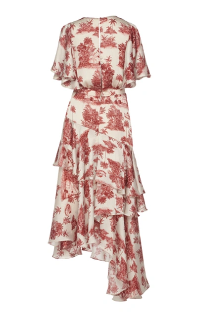 Shop Johanna Ortiz Las Alas De La Memoria Crinkle Georgette Dress In Print