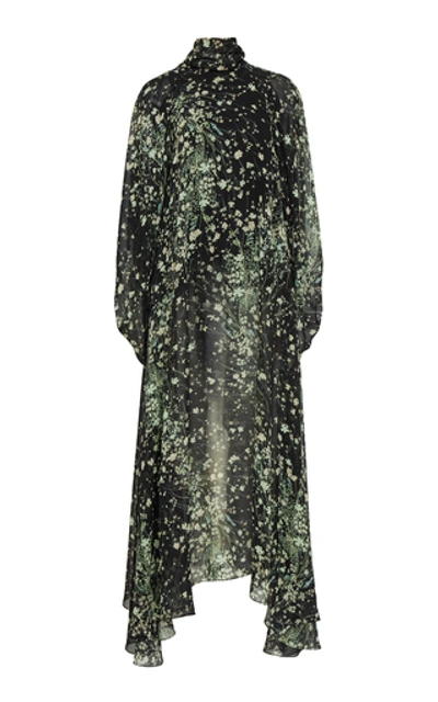 Shop Givenchy Floral-print Silk-georgette Maxi Dress