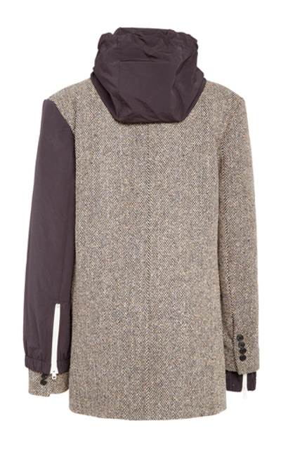 Shop Monse Wool-blend Double Blazer Jacket In Brown