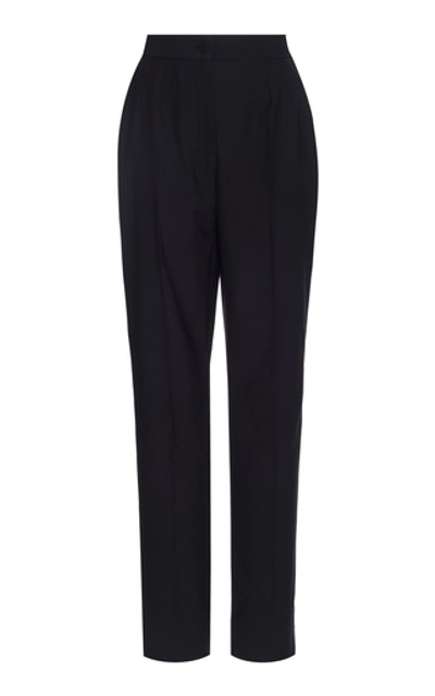 Shop Dolce & Gabbana High-waisted Tapered-leg Trousers In Black