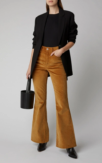 Shop Re/done Cotton-corduroy Flared Pants In Neutral