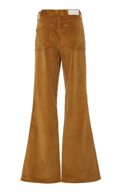 Shop Re/done Cotton-corduroy Flared Pants In Neutral
