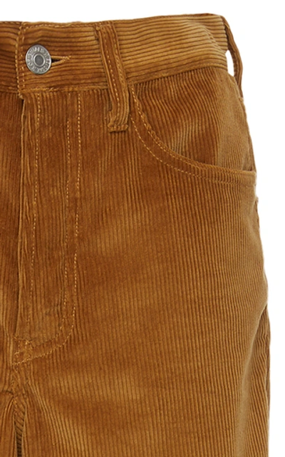 Shop Re/done Cotton-corduroy Flared Pants In Neutral