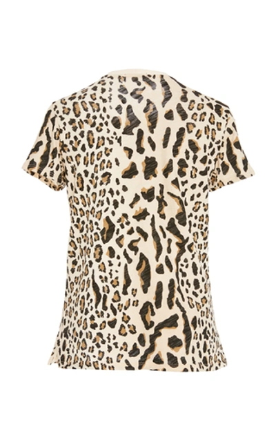 Shop Atm Anthony Thomas Melillo Leopard-print Cotton-jersey T-shirt In Animal