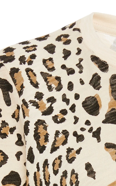 Shop Atm Anthony Thomas Melillo Leopard-print Cotton-jersey T-shirt In Animal