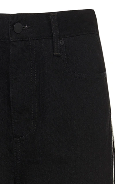 Shop Nobody Denim High-rise Wide-leg Jeans In Black