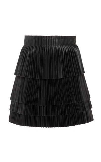 Shop Alexis Briana High-waisted Faux Leather Mini Skirt In Black