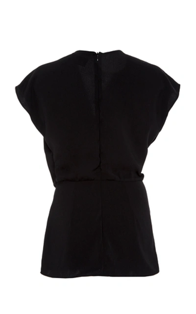 Shop Acler Collins Twist Crepe De Chine Top In Black