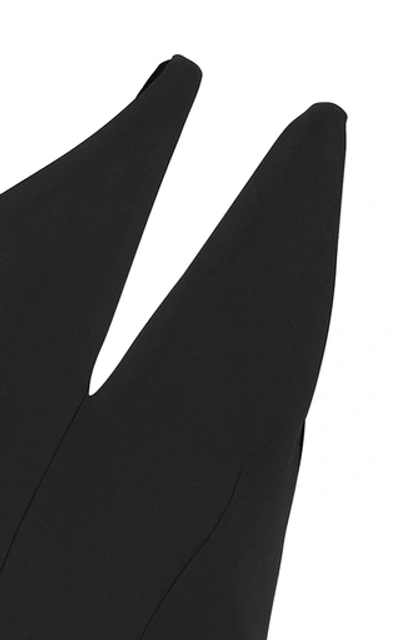 Shop Maticevski Meteor Cutout One-shouldered Crepe Dress In Black