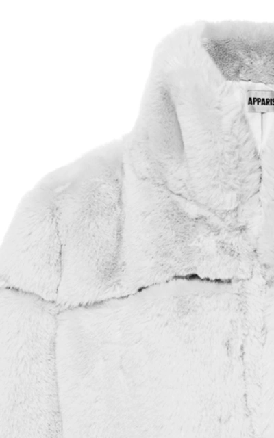 Shop Apparis Sarah Faux-fur Jacket In White