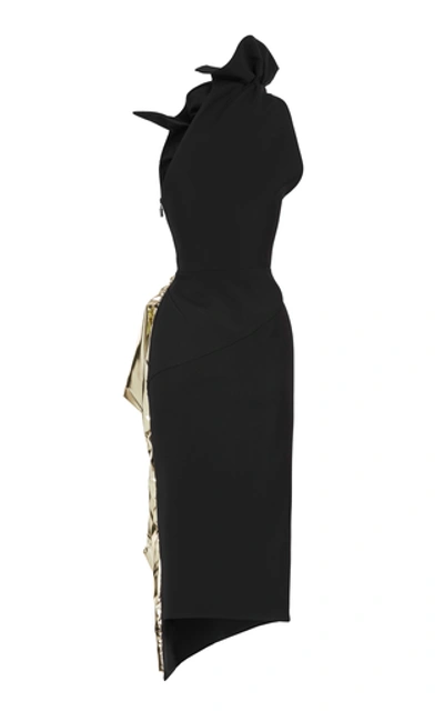 Shop Maticevski Solar Draped Crepe Dress In Black