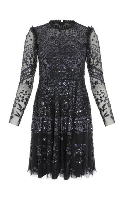 Needle & Thread Aurora Sequin-embellished Tulle Mini Dress In Black |  ModeSens