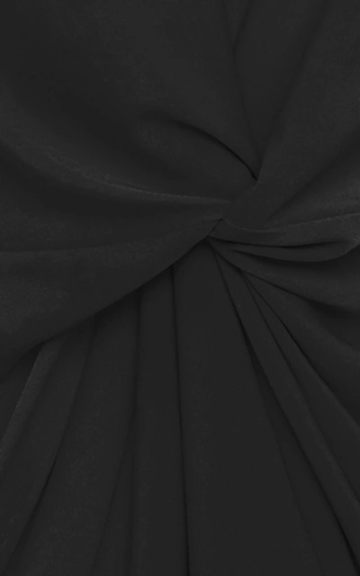 Shop Acler Jenkins Crepe De Chine Midi Dress In Black