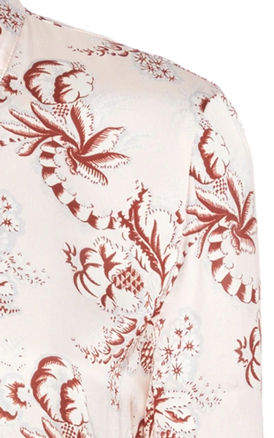 Shop Paco Rabanne Floral-print Satin Shirt