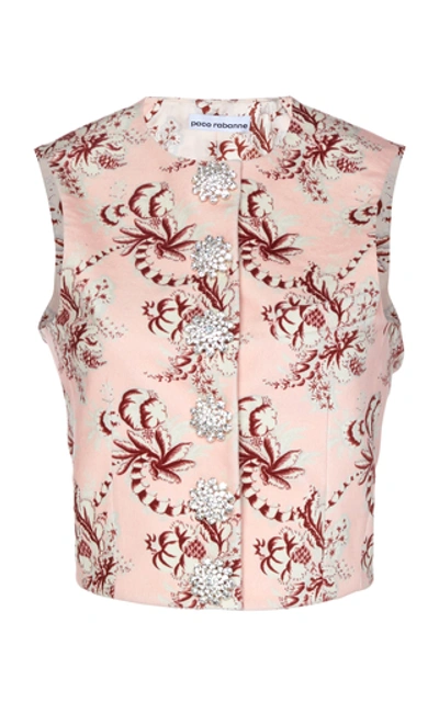 Shop Paco Rabanne Printed Cotton-blend Vest
