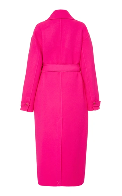 Shop Jacquemus Long Trench Coat In Pink