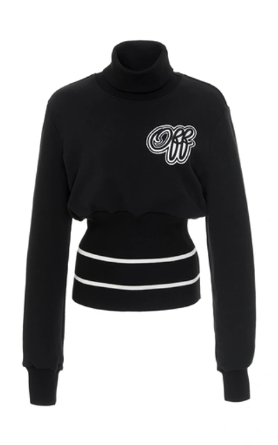 Shop Off-white Cheerleader Cotton Sweatshirt In Black