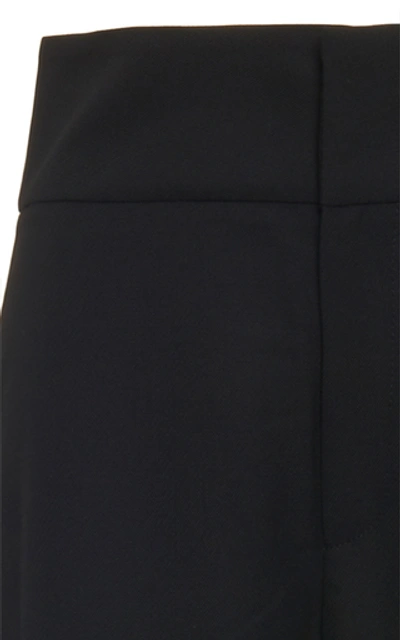 Shop Totême Ossi Wool-blend High-rise Trousers In Black