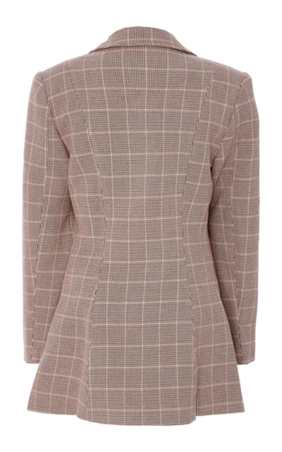 Shop Acler Fairfax Plaid Twill Blazer In Print