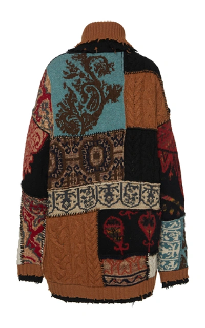 Shop Etro Multi-print Wool-blend Sweater