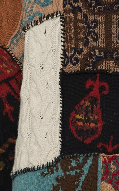 Shop Etro Multi-print Wool-blend Sweater