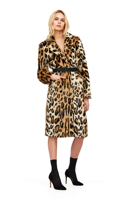 Shop Apparis Charlie Printed Faux-fur Coat In Animal