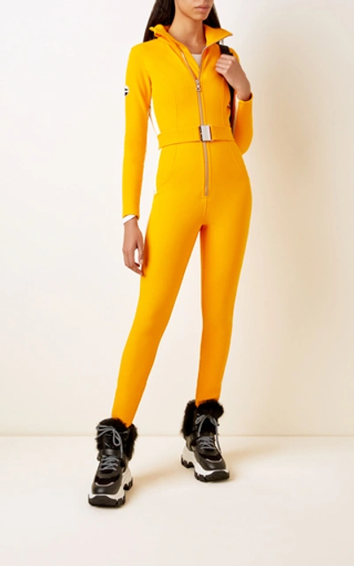 Shop Cordova Striped Stretch-shell Snowsuit In Yellow