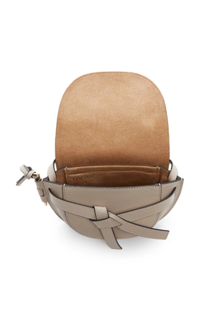 Shop Loewe Gate Small Leather Shoulder Bag In Neutral