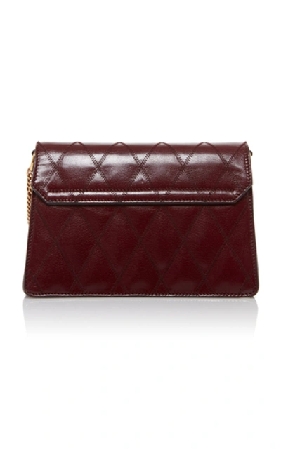 Shop Givenchy Gv3 Small Quilted Leather Bag In Purple