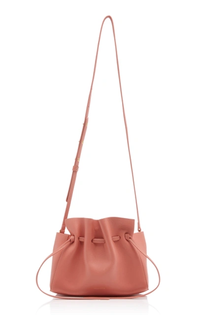 Shop Mansur Gavriel Protea Mini Drawstring Crossbody Bag In Pink