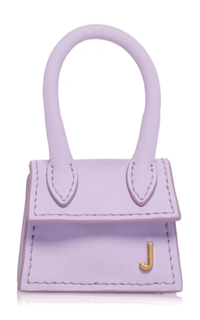 Shop Jacquemus Le Chiquiti Leather Bag In Purple