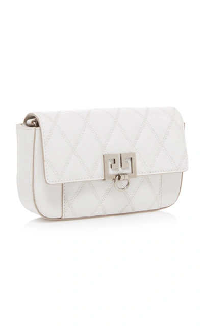 Shop Givenchy Quilted-leather Shoulder Bag In White