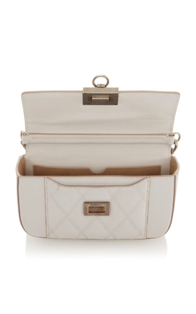 Shop Givenchy Quilted-leather Shoulder Bag In White