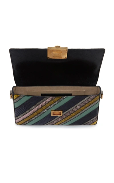 Shop Givenchy Paneled Snake And Leather Shoulder Bag In Multi