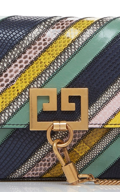 Shop Givenchy Paneled Snake And Leather Shoulder Bag In Multi