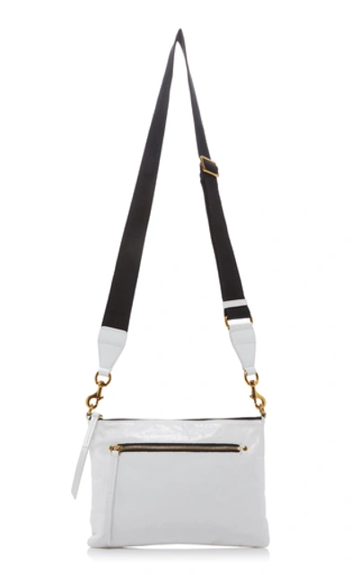 Shop Isabel Marant Nessah Leather Shoulder Bag In White