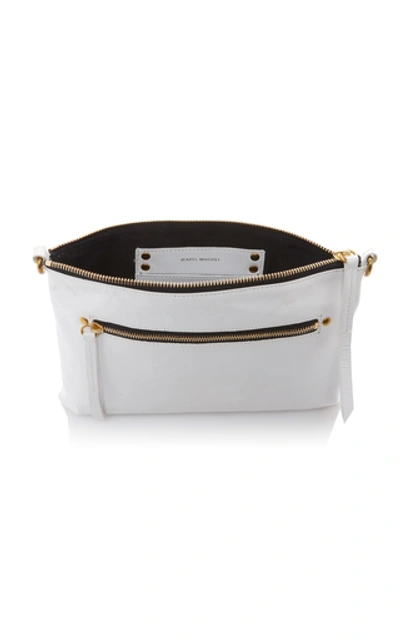 Shop Isabel Marant Nessah Leather Shoulder Bag In White