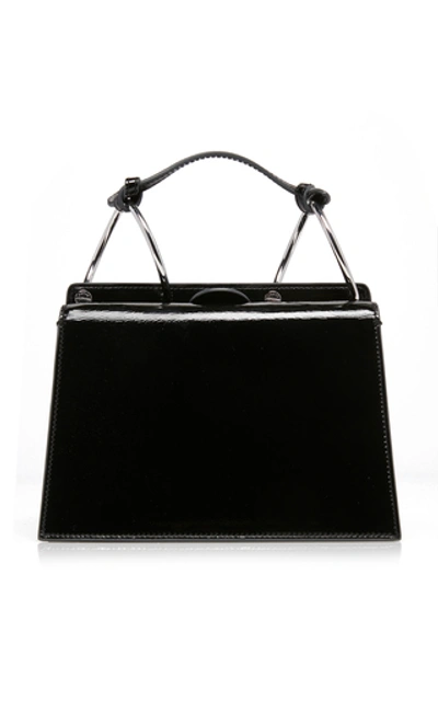 Shop Danse Lente Phoebe Bis Patent Leather Shoulder Bag In Black