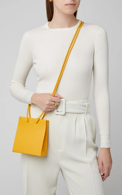 Shop Medea Prima Mini Leather Bag In Yellow
