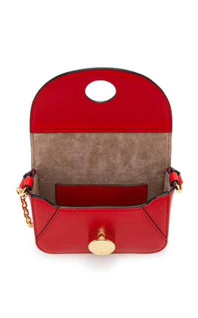 Shop Jw Anderson Nano Key Leather Crossbody Bag In Red