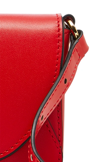 Shop Jw Anderson Nano Key Leather Crossbody Bag In Red